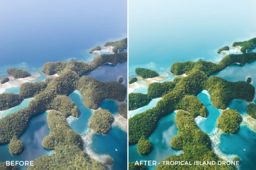 Tropical Island Drone - Jackson Groves Lightroom Presets - FilterGrade