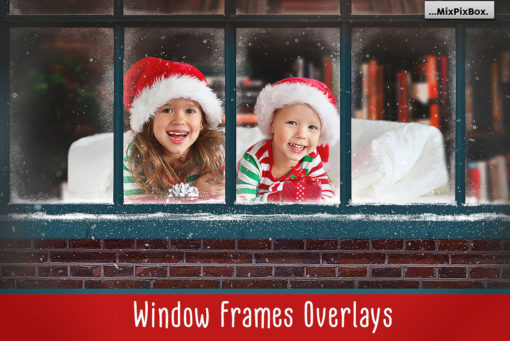 Frosty Window Frames Photo Overlays