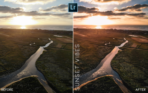 sunset vibes drone presets for lightroom